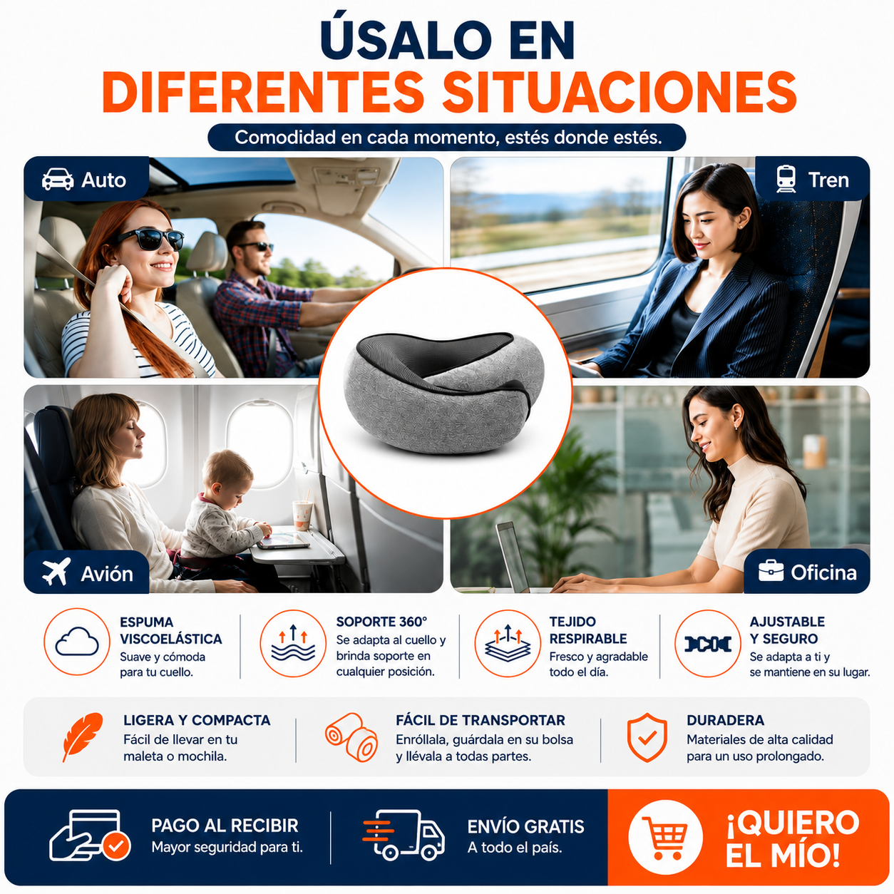 Almohada de viaje para cuello Nuvia™