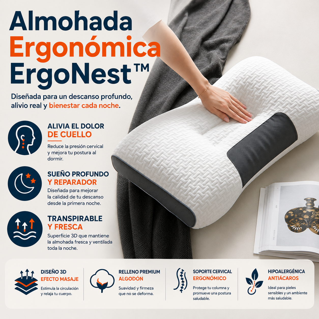 Almohada Ergonómica ErgoNest™