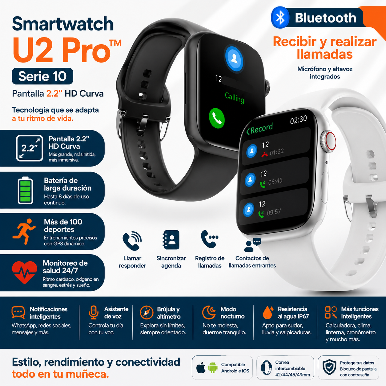 Smartwatch U2 Pro™ Serie 10